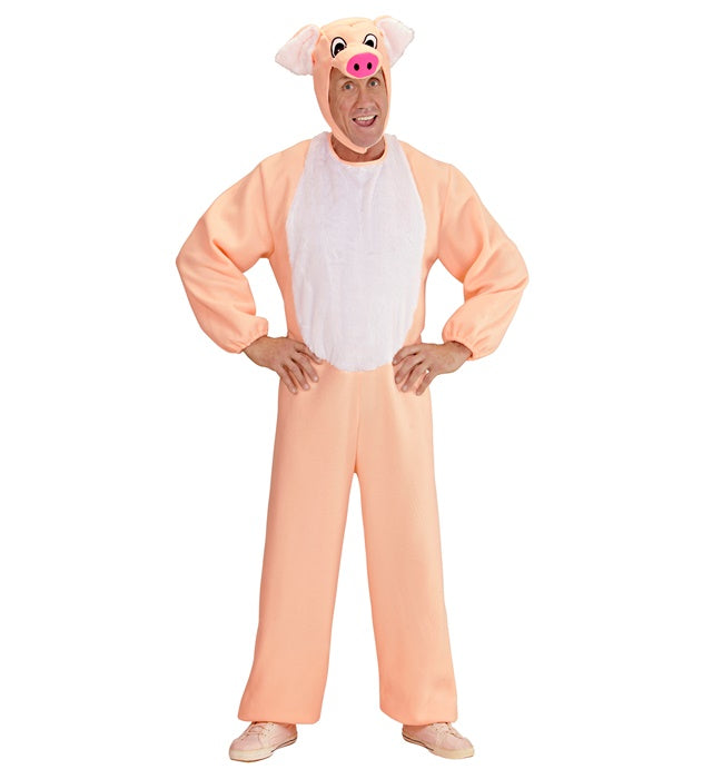 Pig  Jumpsuit, Headpiece With Mask 