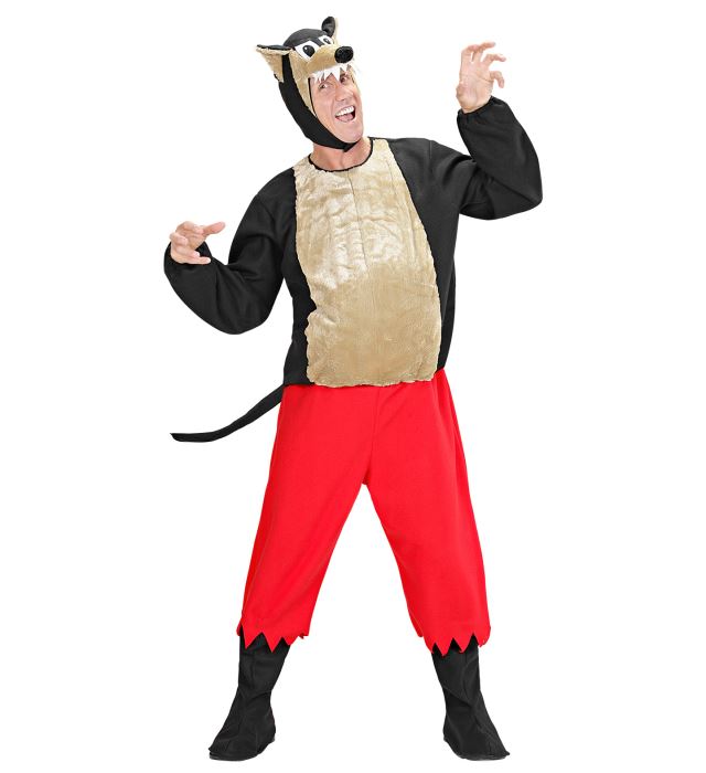 Big Bad Wolf  Stuffed Coat, Pants, Boot Covers, Headpiece With Mask 