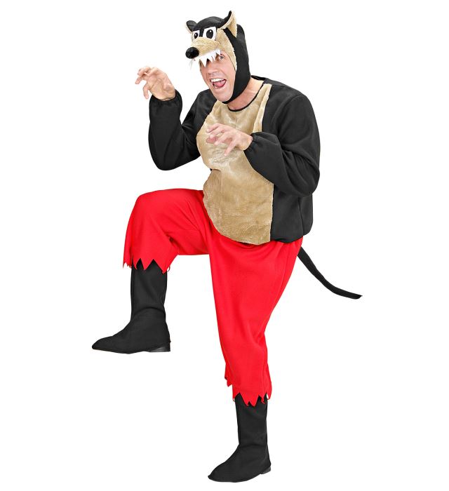 Big Bad Wolf  Stuffed Coat, Pants, Boot Covers, Headpiece With Mask 
