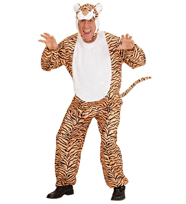 Tiger  Jumpsuit, Headpiece With Mask 