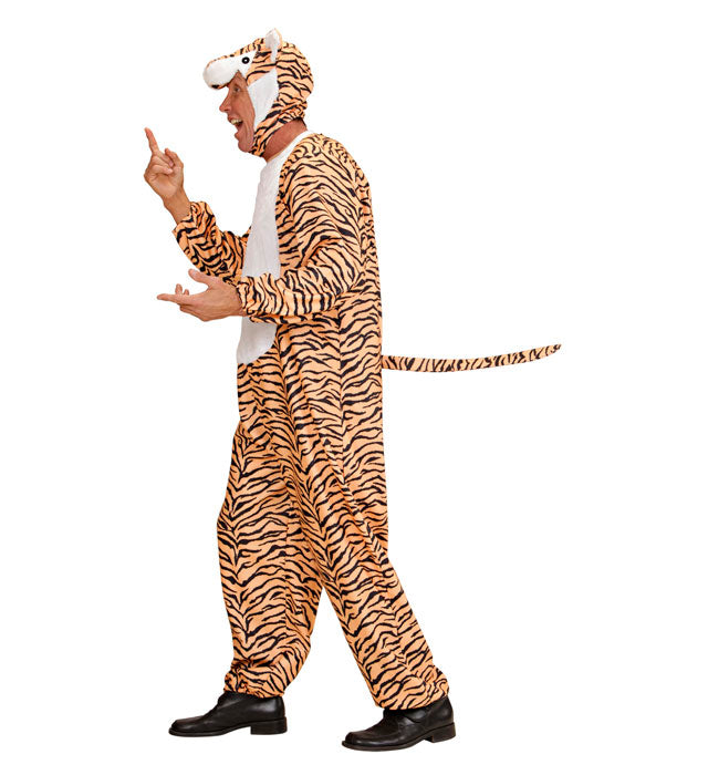 Tiger  Jumpsuit, Headpiece With Mask 