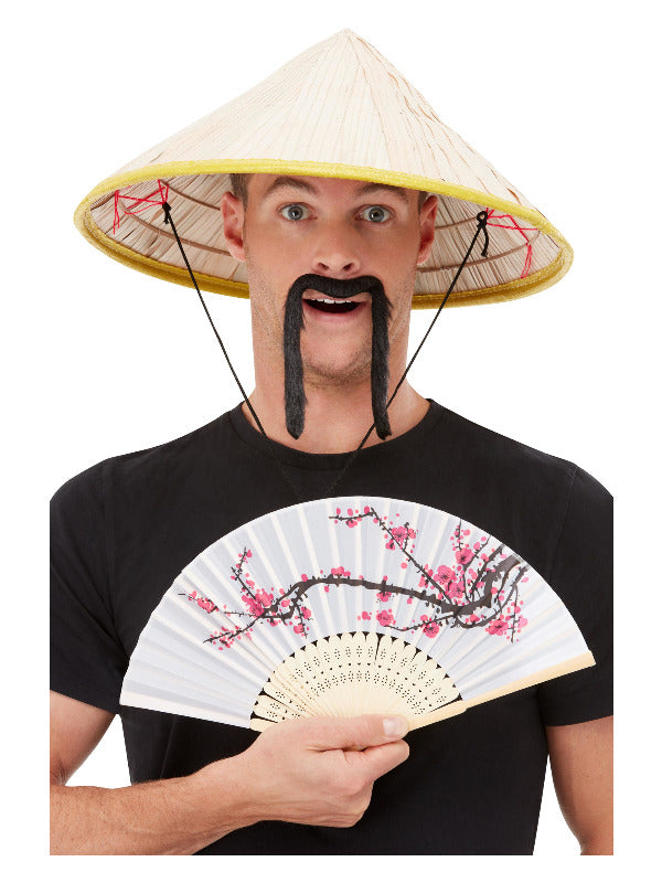 Oriental Kit Multi-Coloured Coolie Hat Tash Fan 1