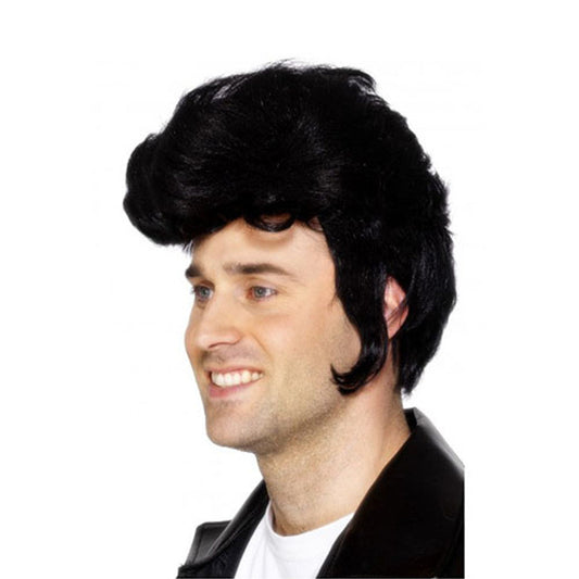 50s Rockstar Wig Adult Black Elvis Presley 1