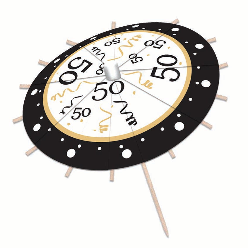 50th Birthday Drink Umbrellas Pack of 12 1