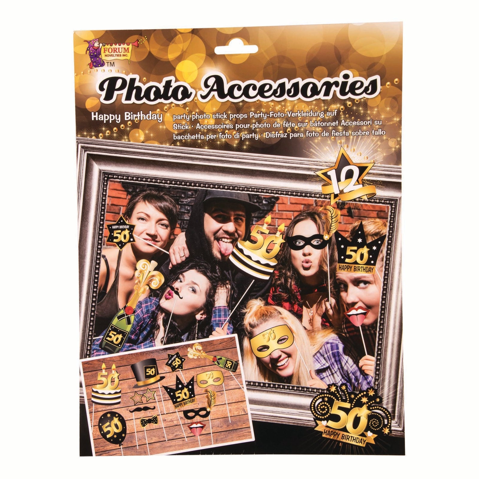 50th Birthday Photo Booth Pack of 12 1