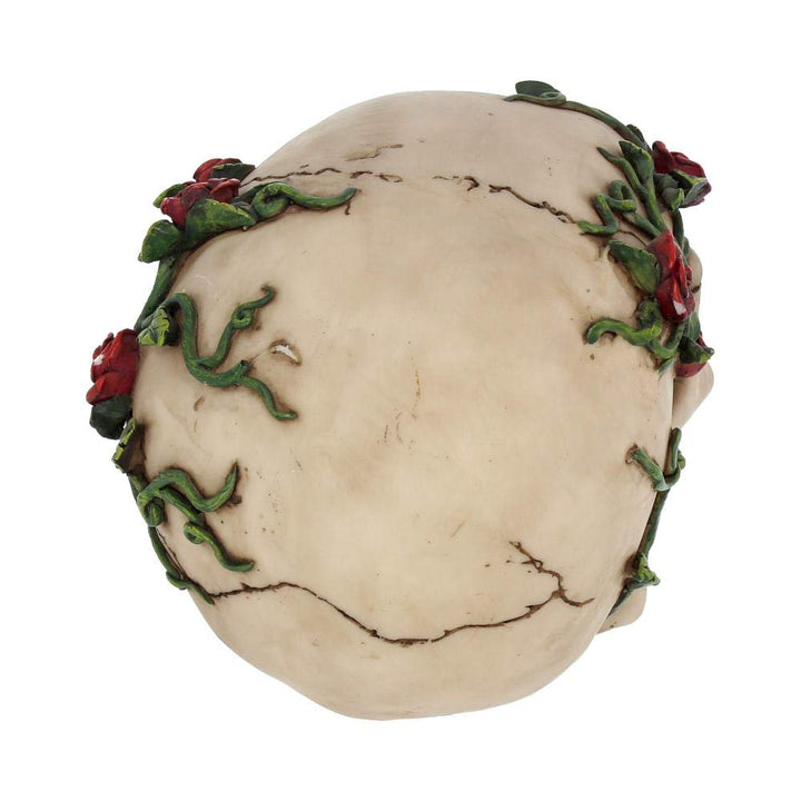 Rose From Beyond 15cm Gothic Vine Covered Skull Figurine