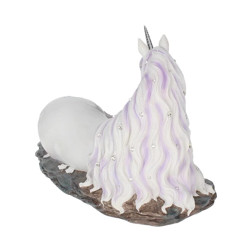 Jewelled Tranquillity Figurine White Unicorn and Crystal Ornament 19cm 5