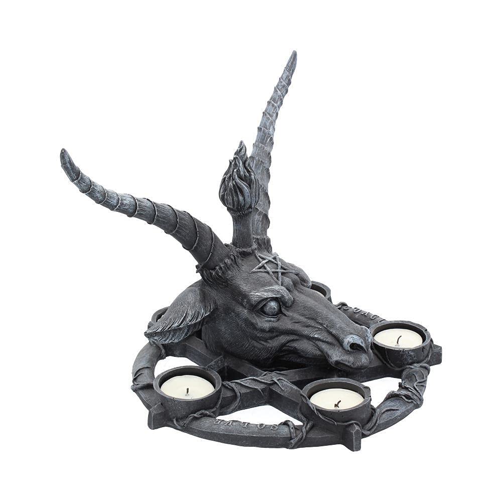Baphomet Sabbatic Goat Diety Candle Holder 27.5cm 7