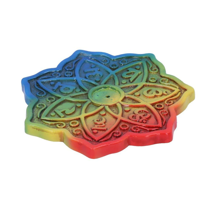Rainbow Meditation Incense Burner Set of 4 12cm