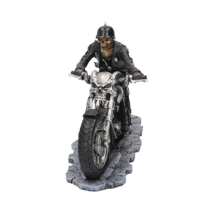 Hell on the Highway Skeleton Motorbike Ornament Figurine 20.5cm