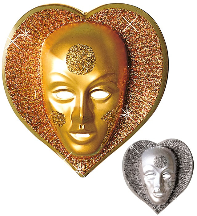 Heart Mask Plastic - 2 Colors Ass.