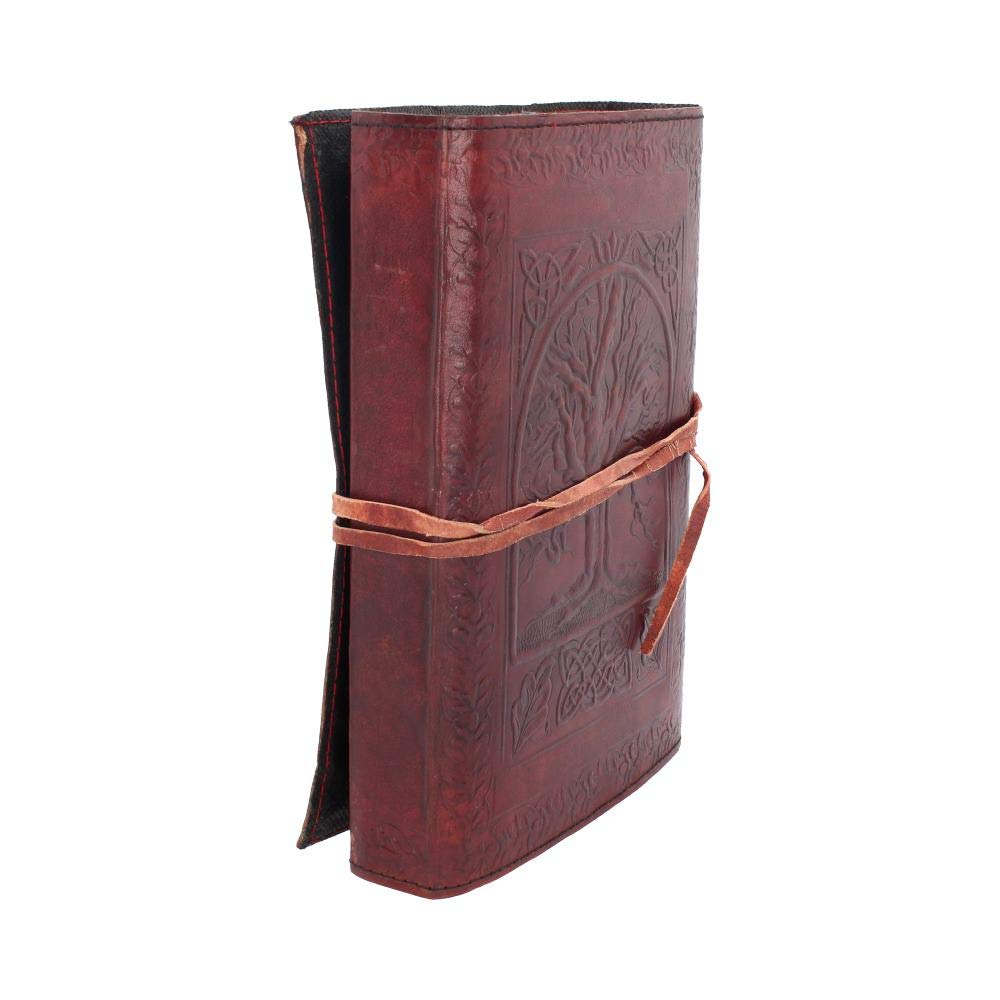 Tree Of Life Bound Red Leather Embossed Journal 18 x 25cm 4