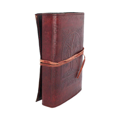 Tree Of Life Bound Red Leather Embossed Journal 18 x 25cm 4