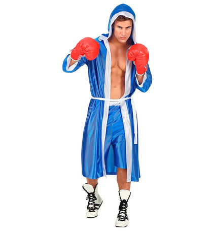 Boxeur Blue  Hoodedcape With Belt, Shorts 