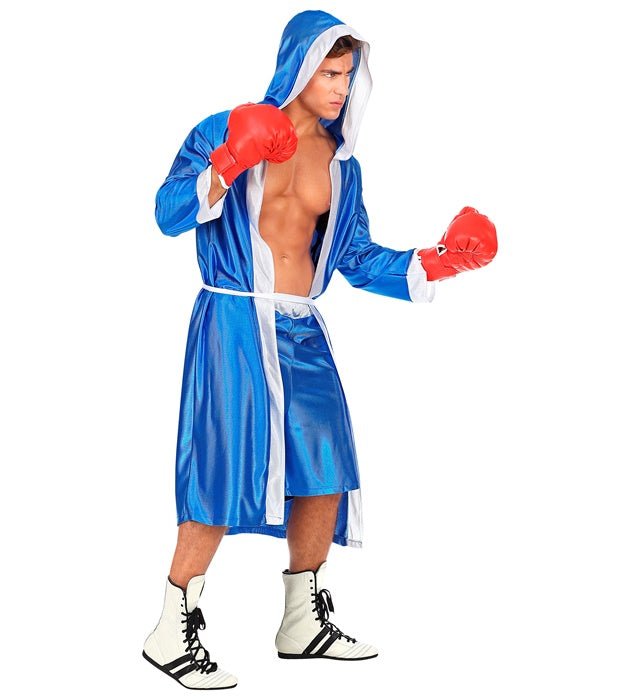 Boxeur Blue  Hoodedcape With Belt, Shorts 