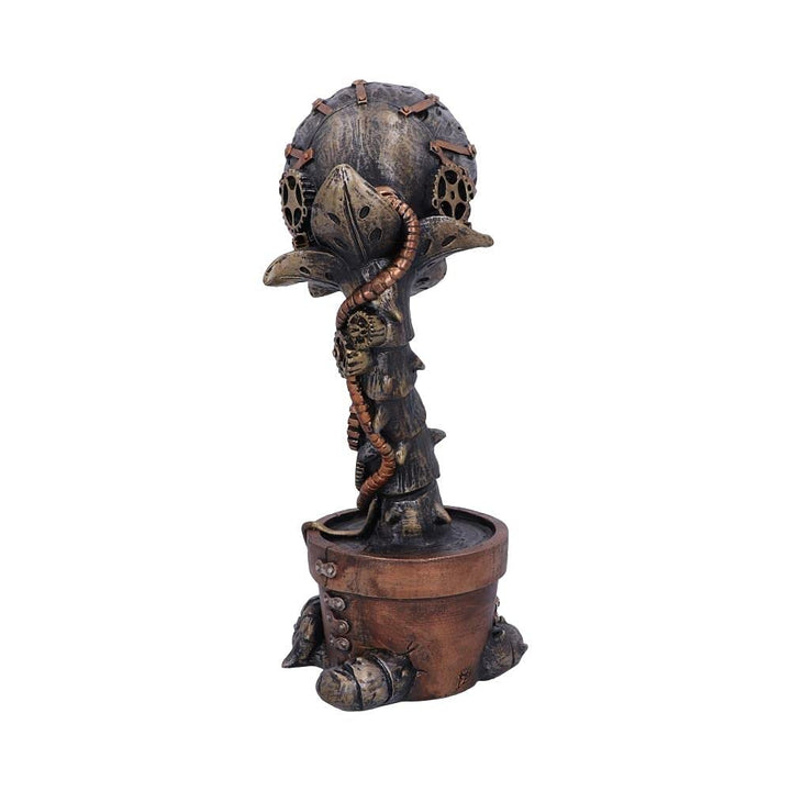 Cogwork Carnivore 243cm Bronze Mechanical Flesh Eating Plant Figurine 24.3cm