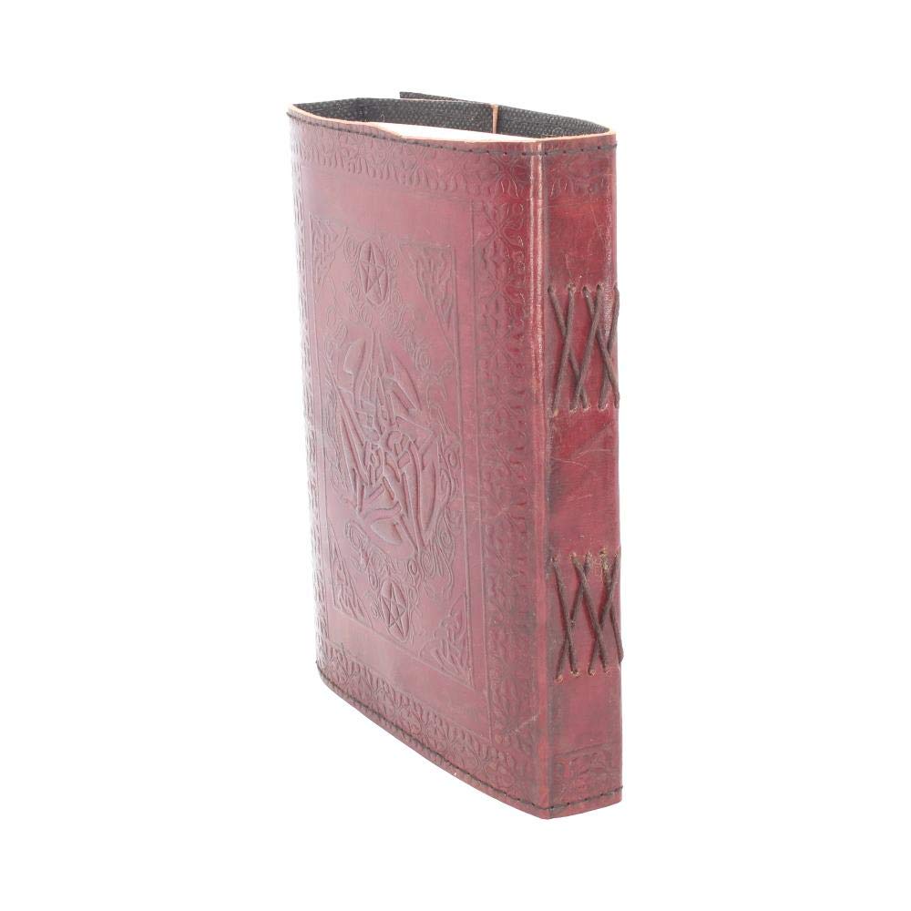 Lockable Pentagram Red Leather Journal 15 x 21cm w/lock 6