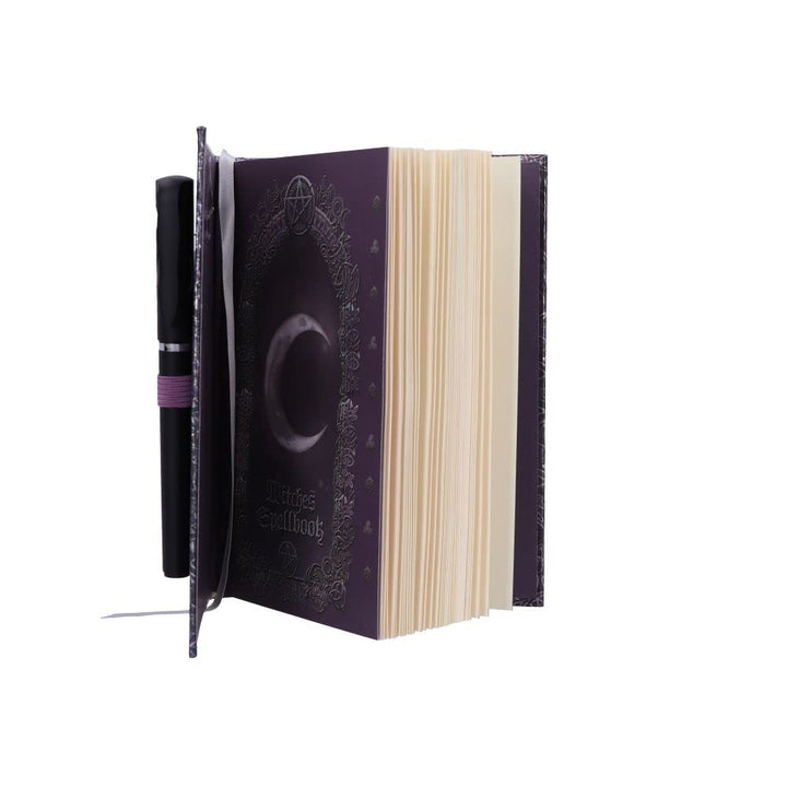 Embossed Black Cat Witches Spell Book A5 Journal with Pen P6