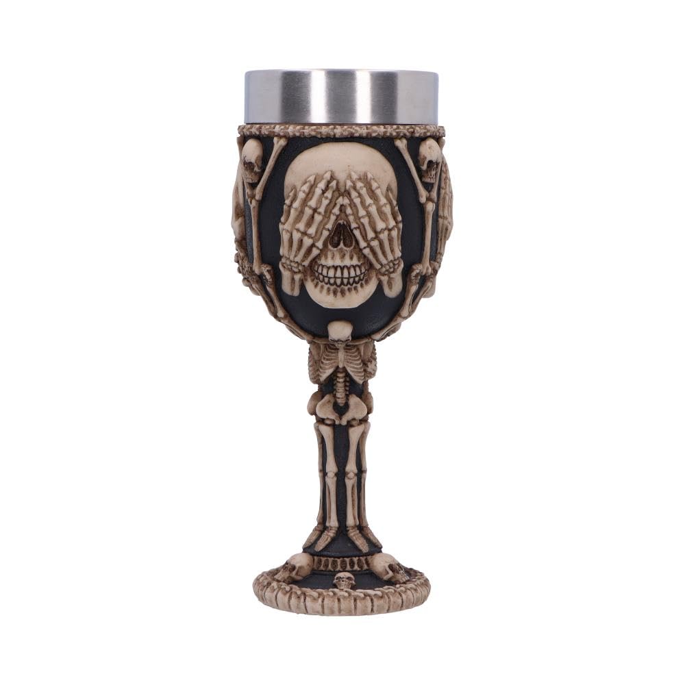 Three Wise Skeletons Goblet 20cm Skeleton 2