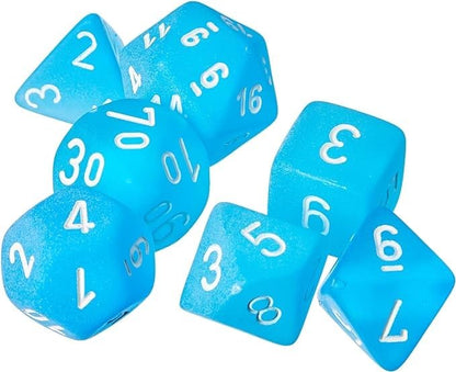 Chessex CHX27416 Dice-Frosted Caribbean Blue Set, Multicolor 4