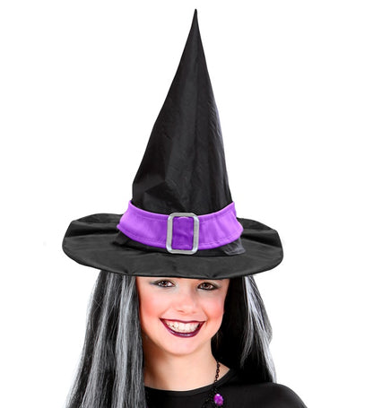 Witch Hat With Purple Band And Buckle
