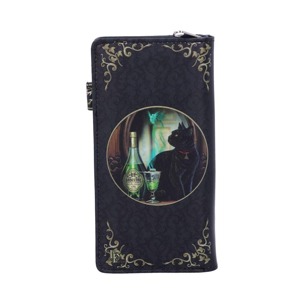 Absinthe and Black Cat Familiar Purse Embossed 18.5cm by Lisa Parker 2