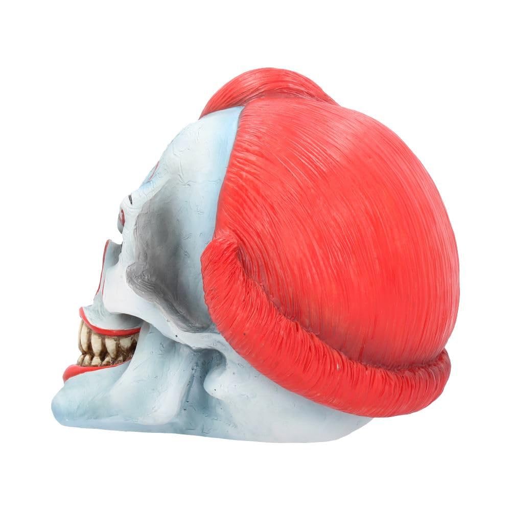 Play Time Skull Ornament Scary Horror Clown Head 18cm