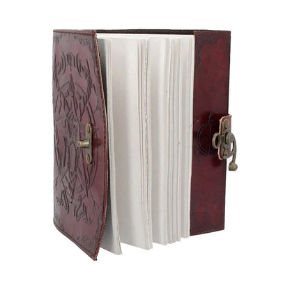 Lockable Red Leather Baphomet Embossed Journal 15cm x 21cm 5