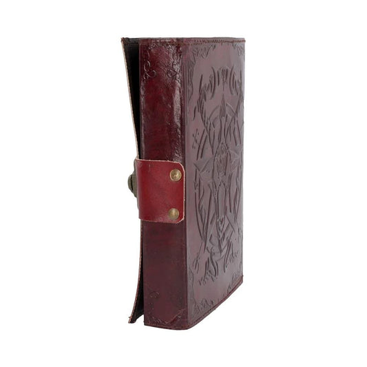 Lockable Red Leather Baphomet Embossed Journal 15cm x 21cm 2