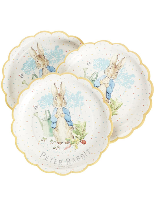 Peter Rabbit Classic Tableware Party Plates x8 Cream and Blue 9inch Diameter 2