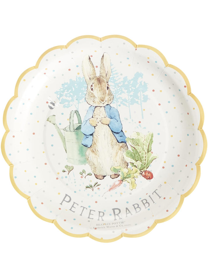 Peter Rabbit Classic Tableware Party Plates x8 Cream and Blue 9inch Diameter 1