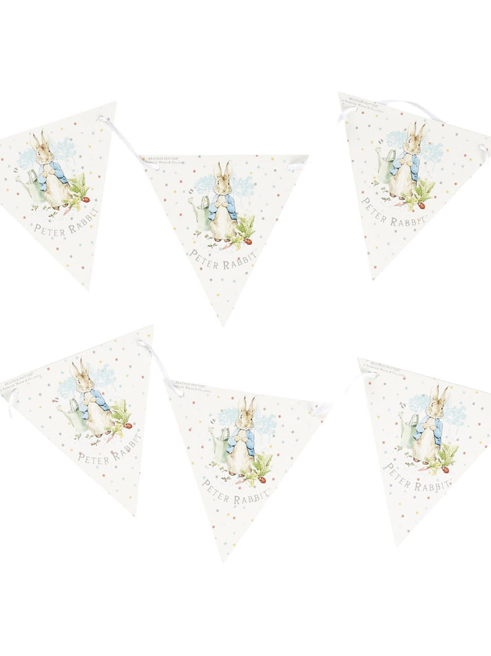 Peter Rabbit Classic Tableware Party Bunting 3m with 20 Flags Blue Cream 1