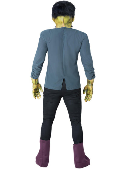 Universal Monsters Frankenstein Costume Adult Latex Mask Jacket with Mock Top Latex Gloves Boot Covers 3