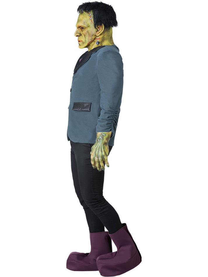 Universal Monsters Frankenstein Costume Adult Latex Mask Jacket with Mock Top Latex Gloves Boot Covers 2