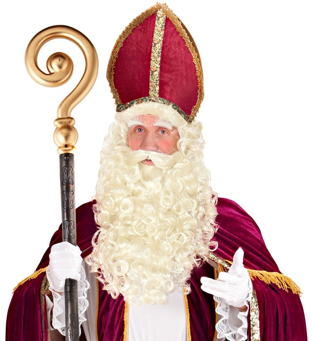 Santa Claus & St. Nicholas Wig With Beard, Moustache & Eyebrows” In Box