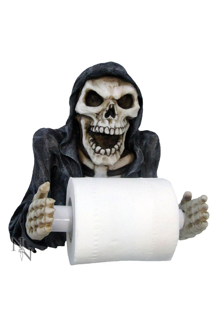 Skeleton Grim Reapers Revenge Toilet Roll Paper Holder 26cm