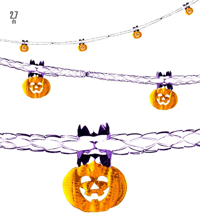 Foil Pumpkin Garland 2,7 M