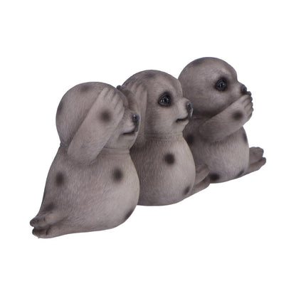 Three Wise Seals Decorative Resin Figurine Set 7.5cm 4