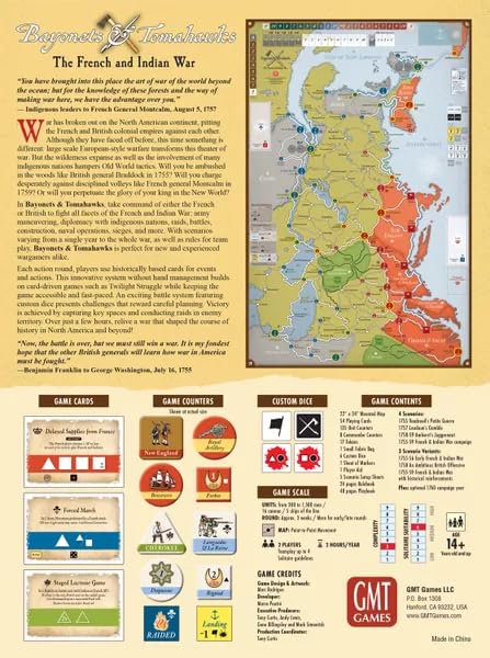Bayonets and Tomahawks 2ND Printing Board Game by GMT Games 5