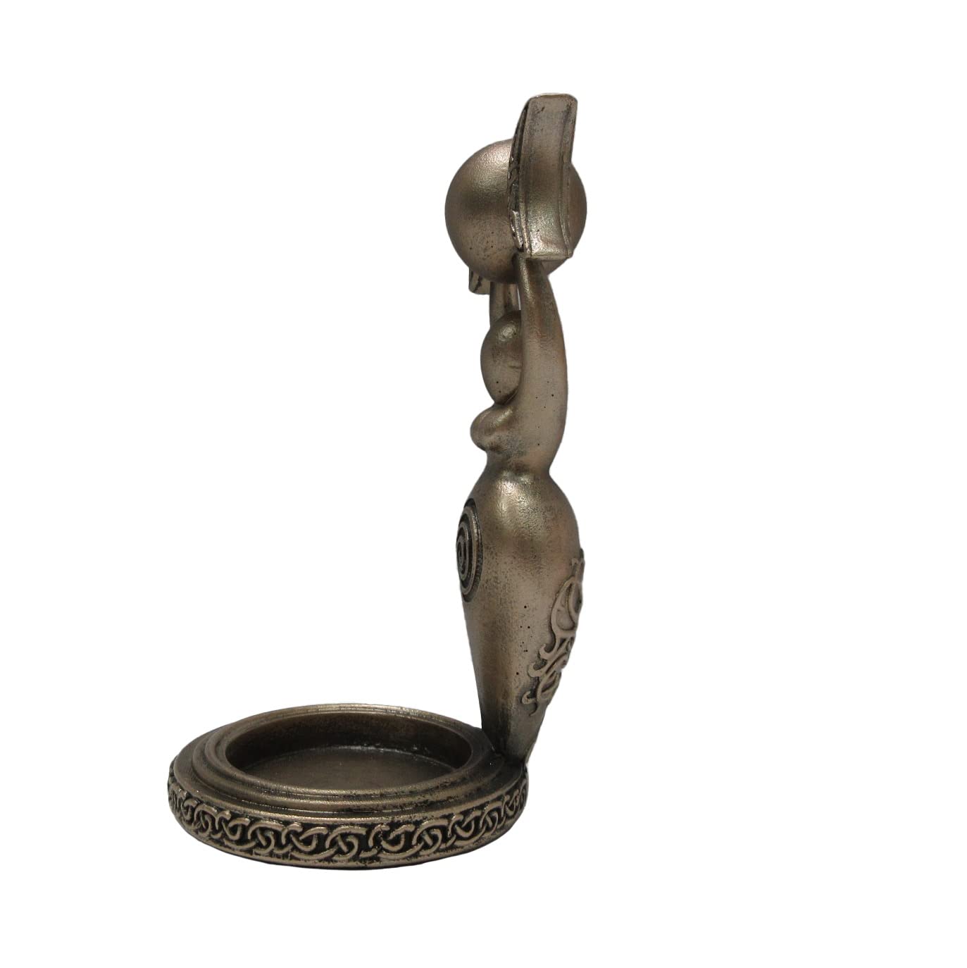 Exclusive Bronze Spiral Goddess Tea Light Holder 12cm 3