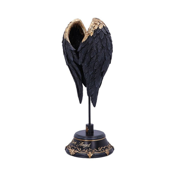 Dark Angel Gothic Fallen Fae Wing Sculpture Figurine 26cm