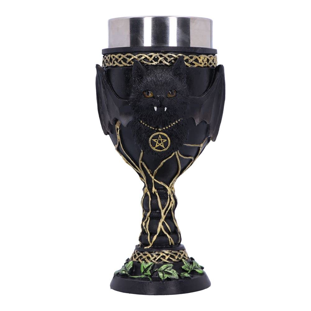 Feline Fang Black Cat Goblet 17.3cm