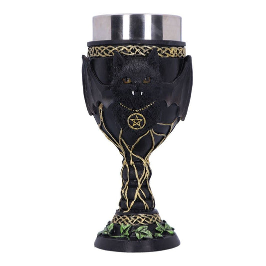 Feline Fang Black Cat Goblet 17.3cm 2