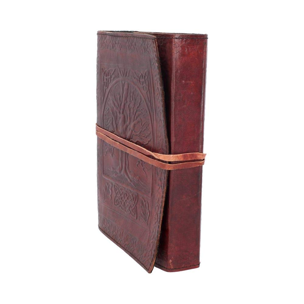 Tree Of Life Bound Red Leather Embossed Journal 18 x 25cm 3