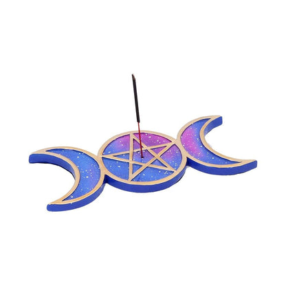 Galaxy Triple Moon Goddess Incense Stick Burner Set of Four 21.5cm 4