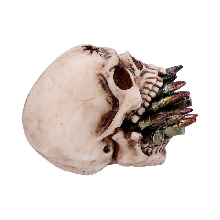 Bite the Bullet Skull Ornament