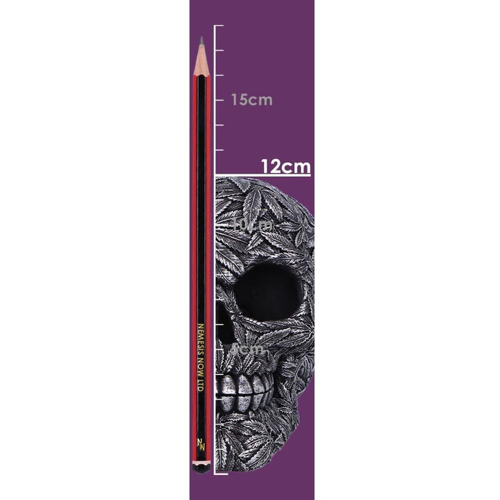 High Life Leaf Embellished Skull 15.5cm