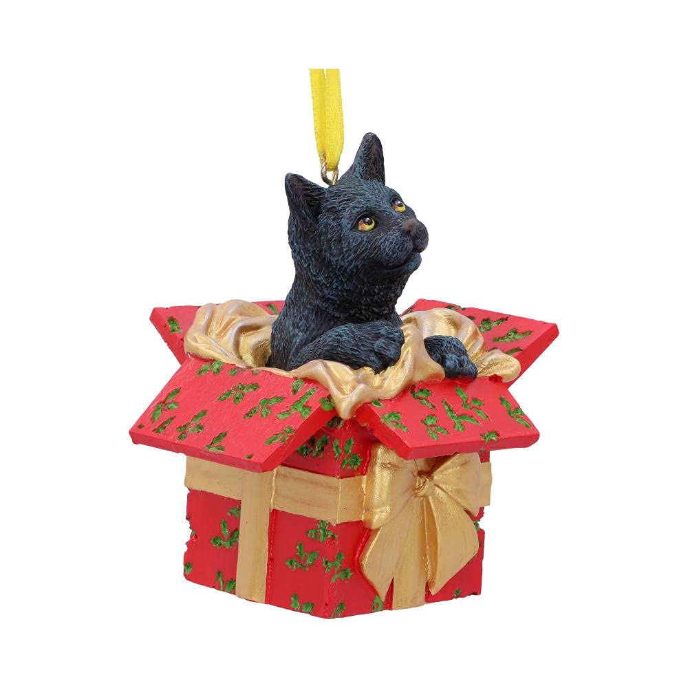 Present Cat Hanging Ornament 9cm by Lisa Parker Christmas Tree Decoration 4