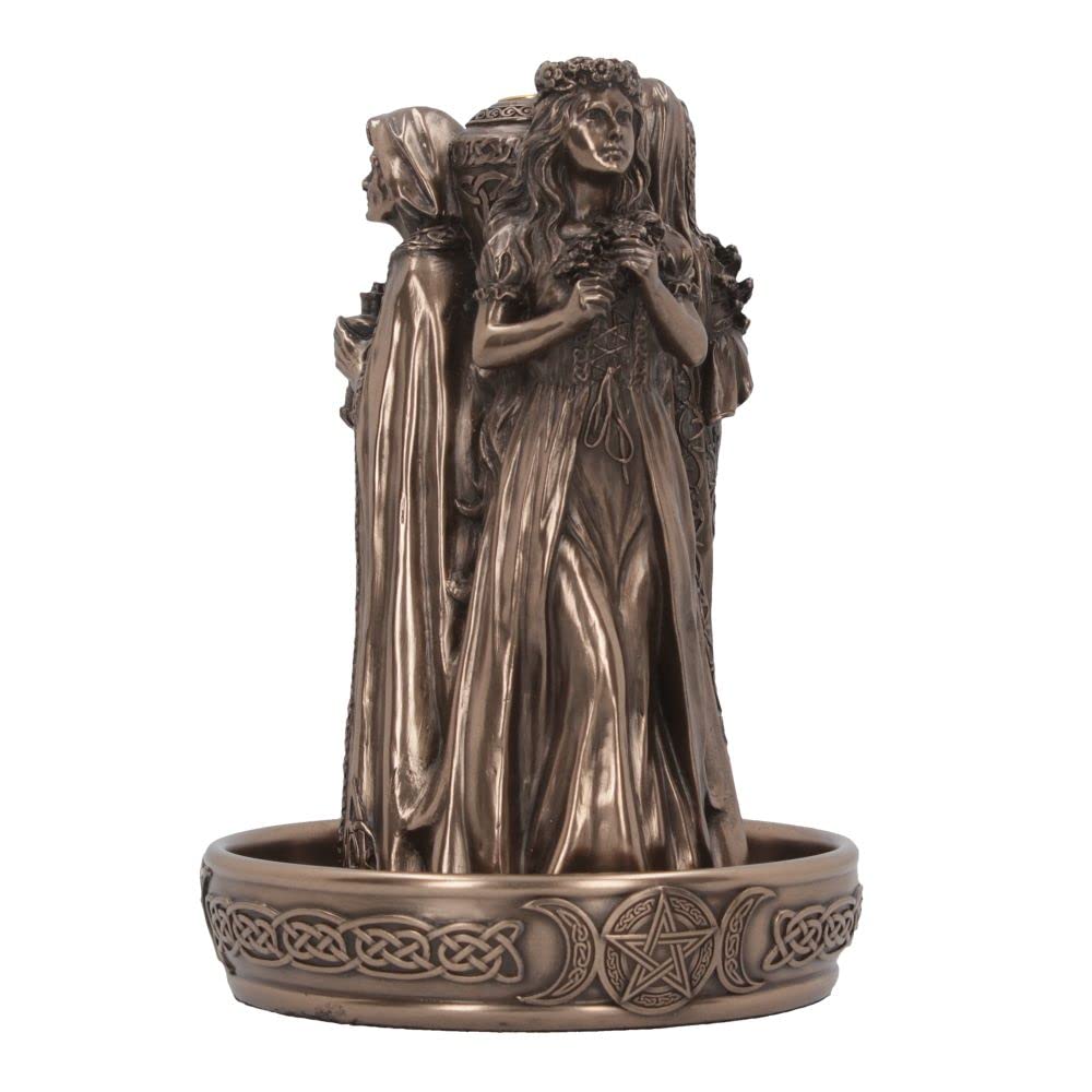 Triple Goddess Backflow Incense Burner 18cm 5