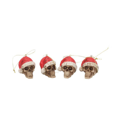 Set of Twelve Silent Night Skull Baubles Bauble 4.3cm 2